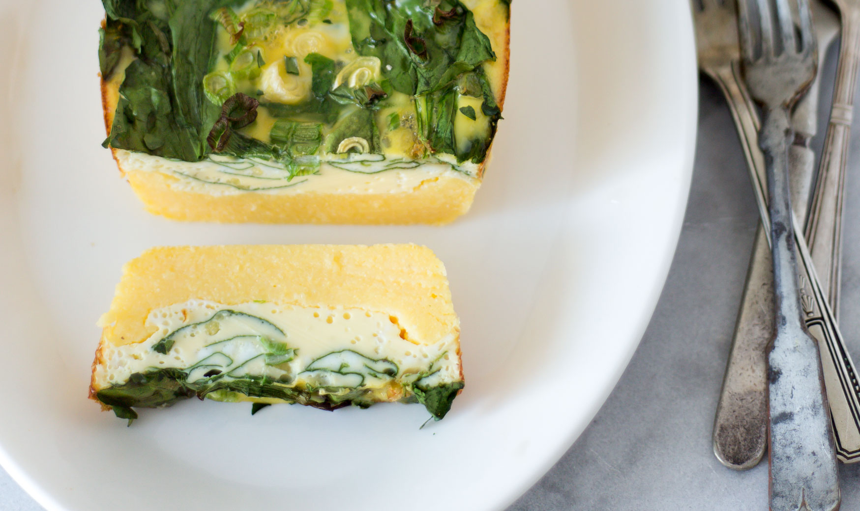 Spinach+Scallion Savory Torte - A Stack of Dishes