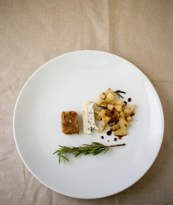 Balsamic Pear w Blue Cheese~A Stack of Dishes.com