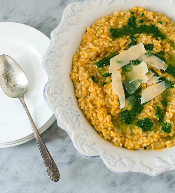 Baked Pumpkin Risotto~ A Stack of Dishes