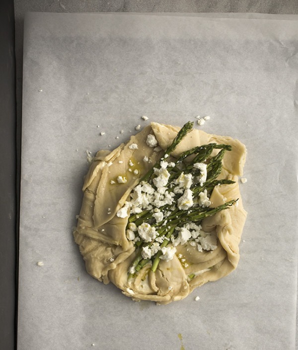 Free form asparagus tart-A Stack of Dishes