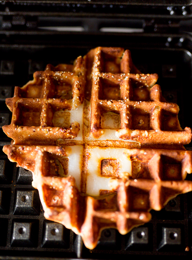 Whole Grain waffles- A Stack of Dishes