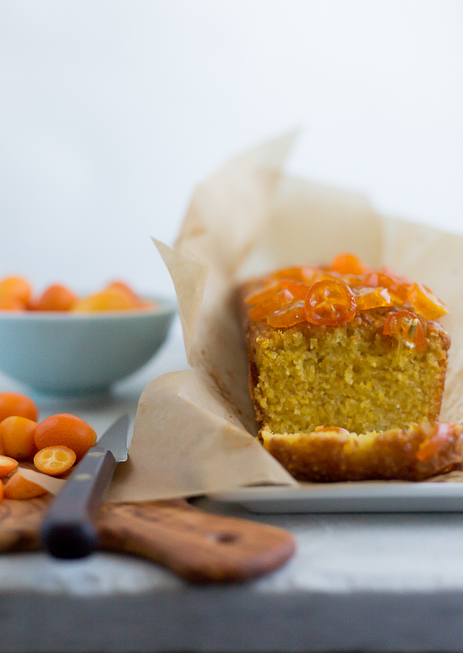 Olive Oil Polenta Cake-A Stack of Dishes