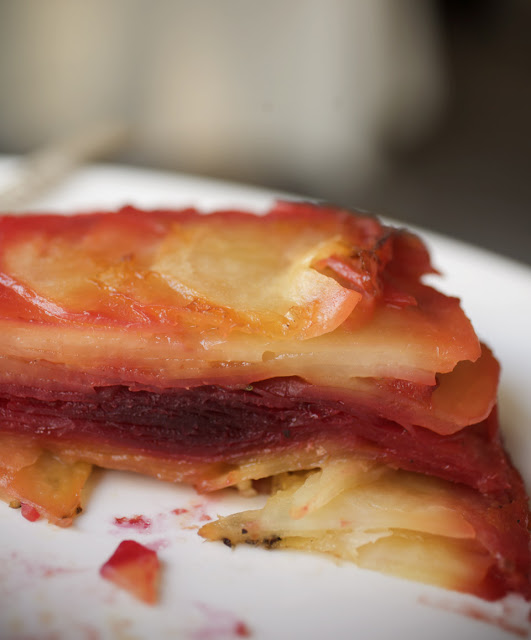 potato beet gratin