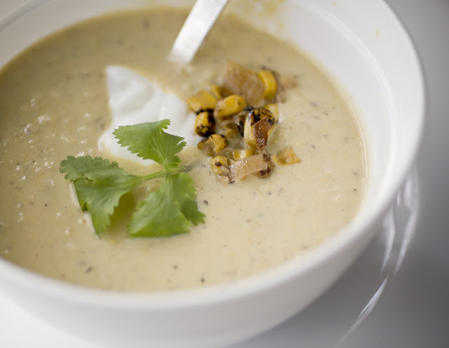 corn, corn soup, roasted corn soup, corn soup recipe, a stack of dishes