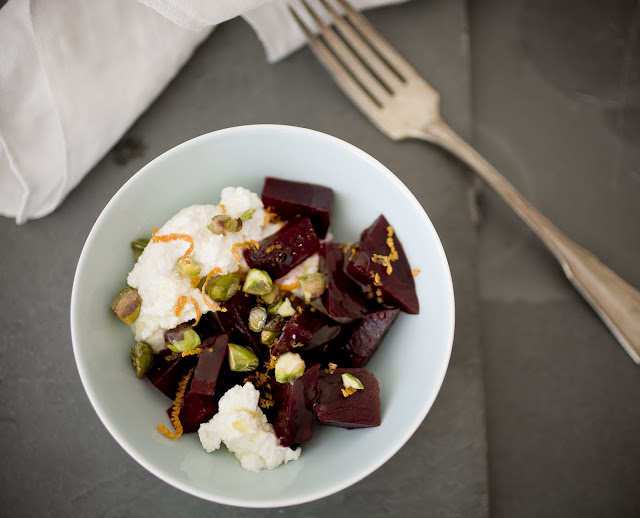 beet salad, beet salad with goat cheese, goat cheese ricotta