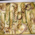 zucchini tart, grilled zucchini tart