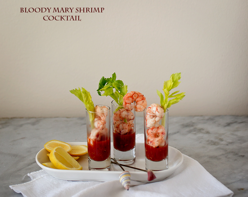 Bloody Mary Shrimp Cocktail ~ A Stack of Dishes