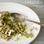 fregola, pesto, arugula pesto