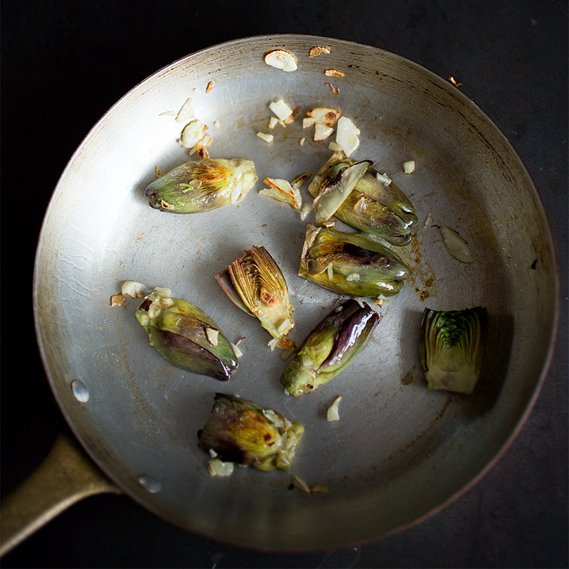 Sauteed petite artichokes ~ A Stack of Dishes