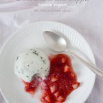 Basil Pepper frozen yogurt ~AStackofDishes.com