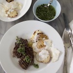 Venison Chimichurri~A Stack of Dishes