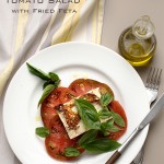 Fried Feta Tomato Salad~A Stack of Dishes
