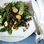 Lentil Kale Salad with Parsnips~A Stack of Dishes