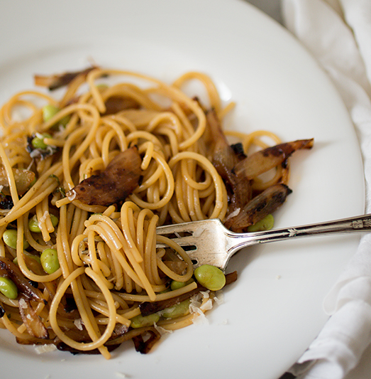 Caramelized Onion Pasta~ A Stack of Dishes