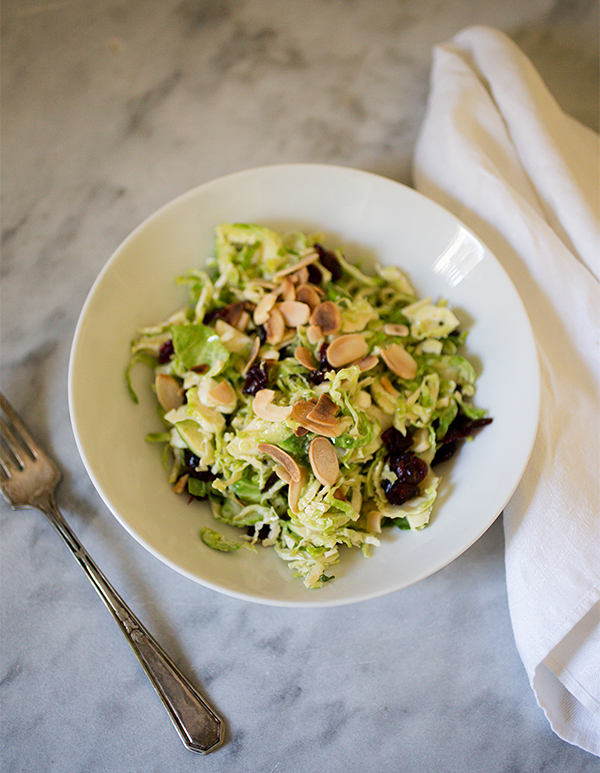 Brussel Sprout Salad~ A Stack of Dishes