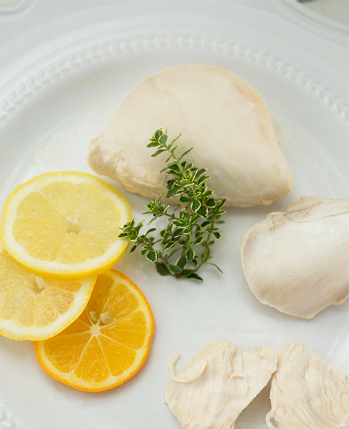 Poached Chicken~ A Stack of Dishes