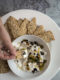 Smoked Fish dip with Charred Leeks and Capers- A Stack of Dishes